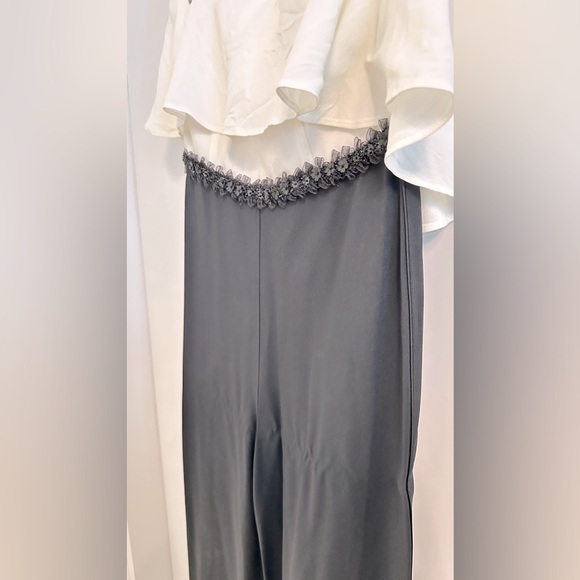 Intermix Womens Back Zip Layered Strapless Wide Leg Jumpsuit - Picture 2 of 8